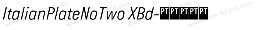 ItalianPlateNoTwo XBd字体转换